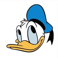 donald duck cartoon vector