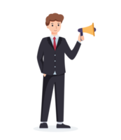 man holding megaphone. media marketing png