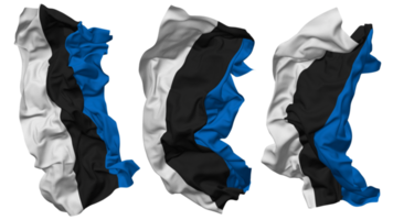 Estonia Flag Waves Isolated in Different Styles with Bump Texture, 3D Rendering png