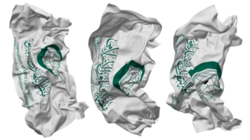 organisation de islamique coopération, oic drapeau vagues isolé dans différent modes avec bosse texture, 3d le rendu png