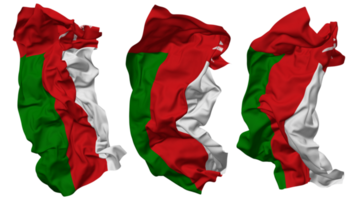 Oman vlag golven geïsoleerd in verschillend stijlen met buil textuur, 3d renderen png