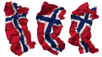 Noorwegen vlag golven geïsoleerd in verschillend stijlen met buil textuur, 3d renderen png