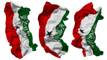 Somaliland Flag Waves Isolated in Different Styles with Bump Texture, 3D Rendering png