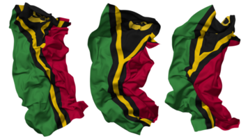 vanuatu bandeira ondas isolado dentro diferente estilos com colisão textura, 3d Renderização png