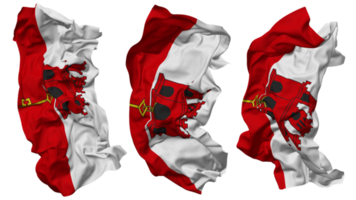 gibraltar flagga vågor isolerat i annorlunda stilar med stöta textur, 3d tolkning png