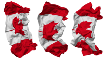 Canadá bandeira ondas isolado dentro diferente estilos com colisão textura, 3d Renderização png