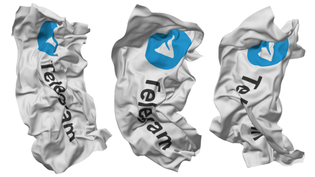 telegramma bandiera onde isolato nel diverso stili con urto struttura, 3d interpretazione png