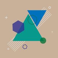 Minimal geometric composition design. vector