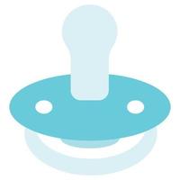 Blue pacifier for boy icon. Vector flat illustration