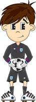 Cute Cartoon England Football Soccer Goalkeeper - Sports Illustration vector