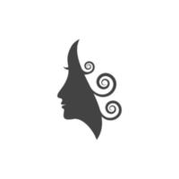 Woman face silhouette vector