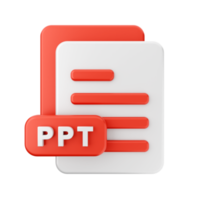 3d file ppt folder icon illustration png