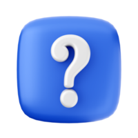 3d frequently asked questions icon illustration render png