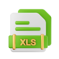 3d file XLS format icon png