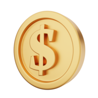 3d coin gold dollar silver bronze png