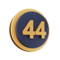 3d number icon illustration png