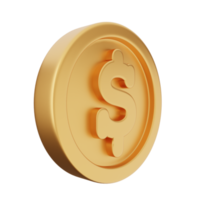 3d coin gold dollar silver bronze png