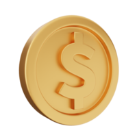 3d coin gold dollar silver bronze png