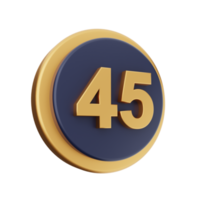 3d number icon illustration png