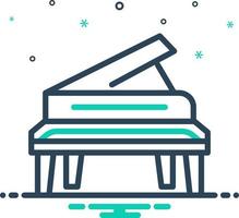 mezcla icono para piano vector