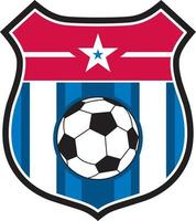 Soccer Shield Football Badge with Ball and Star - Sports Illustration vector