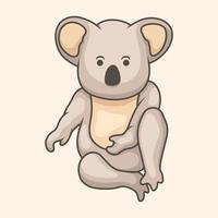 Cute Koala Hand Drawn Illustration vector