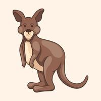 Cute kangaroo Hand Drawn Illustration vector