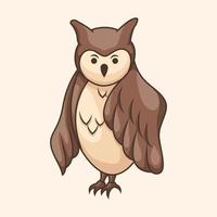 Cute Owl Hand Drawn Illustration vector