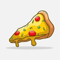 Hand Drawn Delicious Pizza Illustration vector