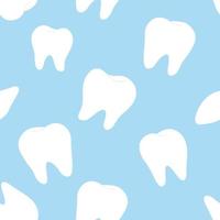 Cute seamless pattern with white teeth vector