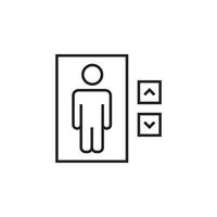 ascensor vector para icono sitio web, ui básico, símbolo, presentación