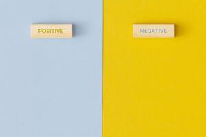 Concept of positive and negative evaluation in decision making, approval or voting. photo