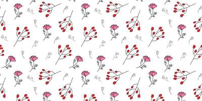 Seamless floral pattern. Herbs. Botanical illustration. vector