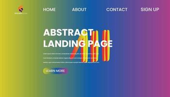 Abstract Landing Page Free vector