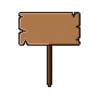 Wooden board pixel art design vector