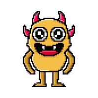 Pixel art cute vector monsters design mascot kawaii