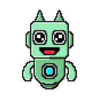 Pixel art cute robot colorful vector design mascot