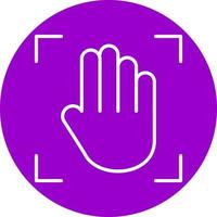 Biometric Hand Icon Style vector