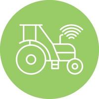 Smart Tractor Icon Style vector