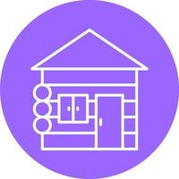 Wood Cabin Icon Style vector