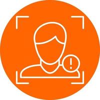 Face Detection Warning Icon Style vector