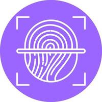 Fingerprint Scanning Icon Style vector