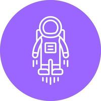 Astronaut Flying Icon Style vector