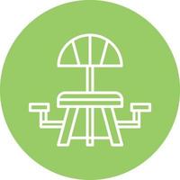Picnic of Table Icon Style vector