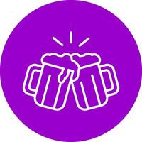 Beers Toasting Icon Style vector