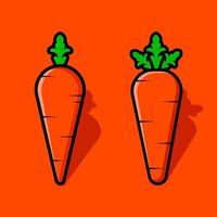 vector design of carrots with green leaves