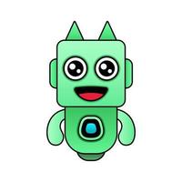 cute robot colorful vector design mascot