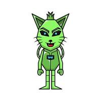 modern vector illustration robot cat design
