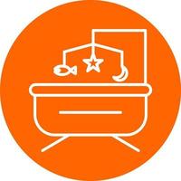 Baby Cot Icon Style vector