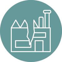 Factory Breakdown Icon Style vector